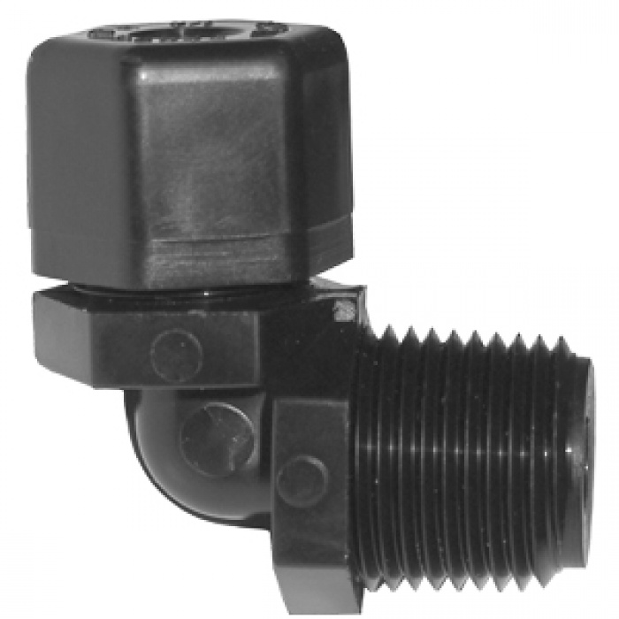 1530212 - Male Elbow (1/4 Compression Fitting x 3/8 - Mpt)