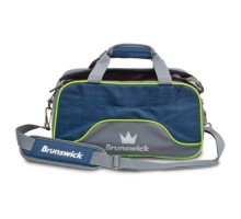Brunswick 2 Ball Crown Deluxe Tote Navy/Lime