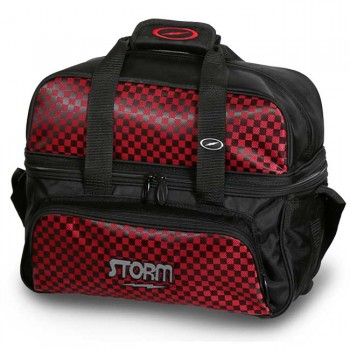 Storm 2-ball Tote Deluxe Black Checkered Red