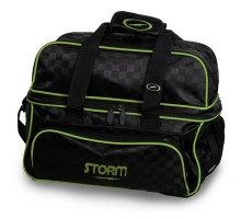 Storm 2-ball Tote Deluxe Checkered Black Lime
