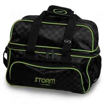 Storm 2-ball Tote Deluxe Checkered Black Lime