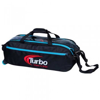 Turbo 3 Ball Pursuit Slim Triple Tote Black Blue