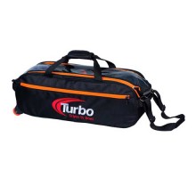 Turbo 3 Ball Pursuit Slim Triple Tote Black Orange