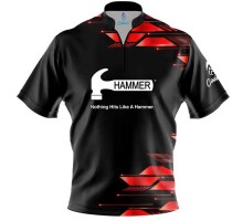 Hammer Red Luxury Strikes Sash Zip Bowling Jersey