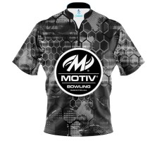 Motiv Blackout Honeycomb Sash Zip Bowling Jersey