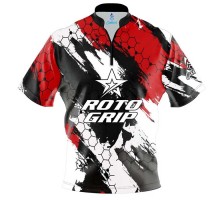 Roto Grip Red Hexagram Sash Zip Bowling Jersey