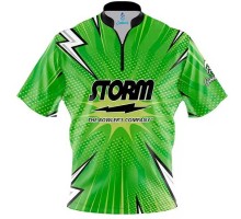 Storm Pow Comic CoolWick Sash Zip Bowling Jersey