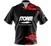 Storm Red Luxury Strikes Sash Zip Bowling Jersey