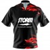 Storm Red Luxury Strikes Sash Zip Bowling Jersey