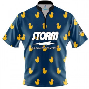 Storm Red Luxury Strikes Sash Zip Bowling Jersey