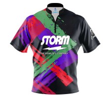 Storm Stacker CoolWick Sash Zip Bowling Jersey